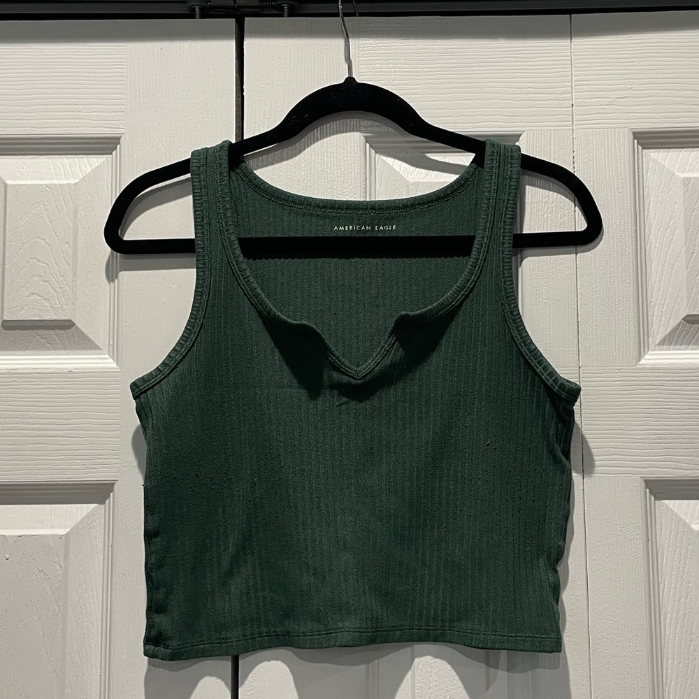 American Eagle Outfitters Dark Green Tank Top